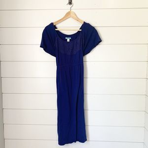 ❤️SOLD❤️ Blue Maternity Ruffled Sleeve Dress XL